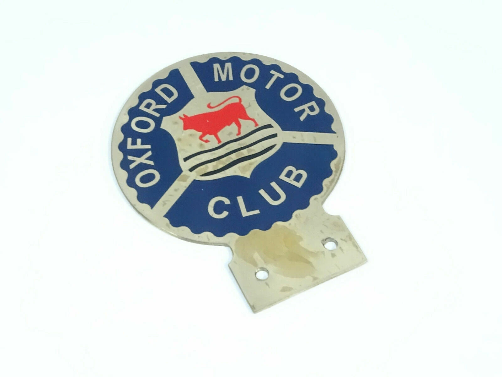 Vintage Car Oxford Motor Club Badge /Front Grill Decal Brass Badge