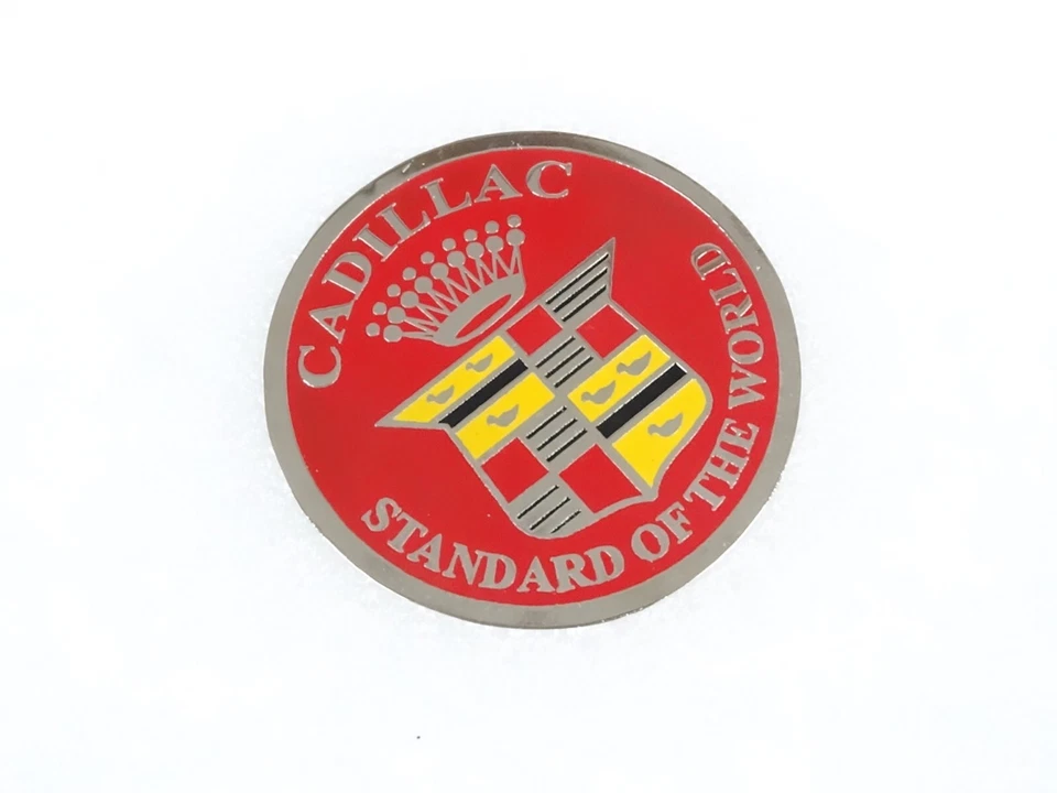 Cadillac Standard of The World Badge Logo Emblem Red Stainless Steel #17B21
