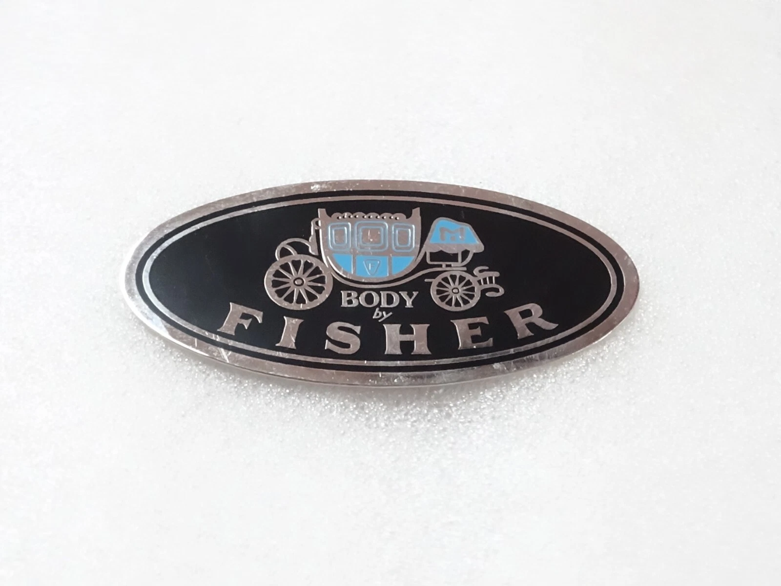 Body By Fisher Solid Brass Decal Emblem Plate Chevy Camaro 1967-69 (Big Size)