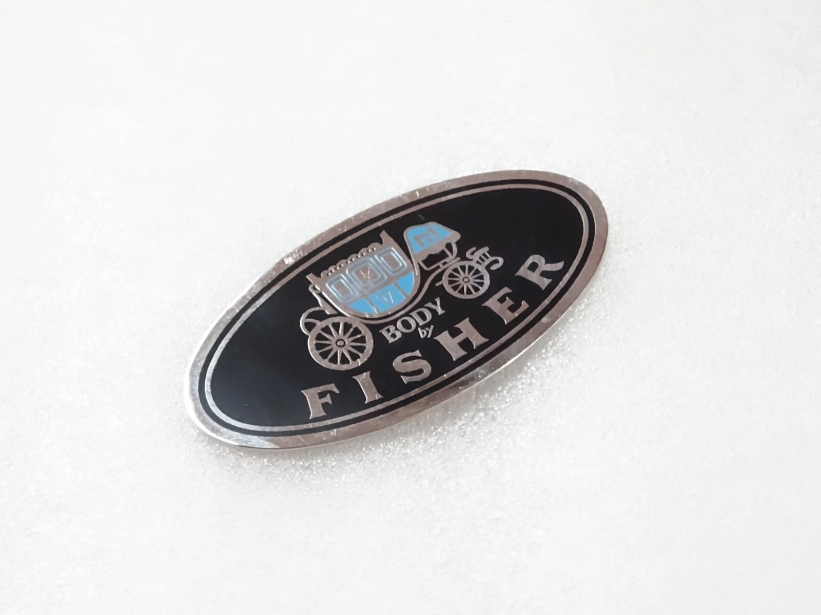 Body By Fisher Solid Brass Decal Emblem Plate Chevy Camaro 1967-69 (Big Size)
