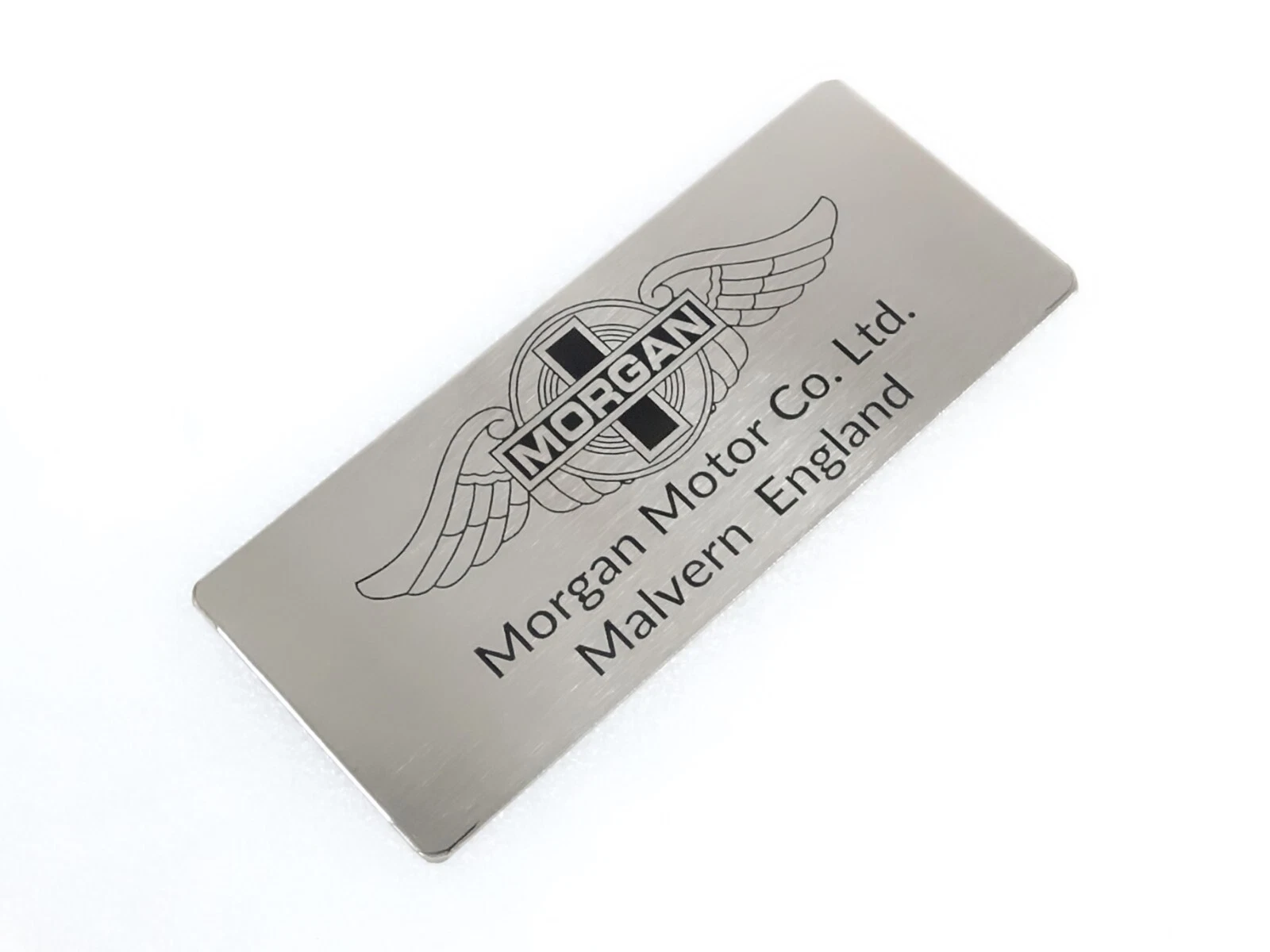 Classic Vintage Morgan Motor Car Black Sign Logo Badge Decal Metal #17A10