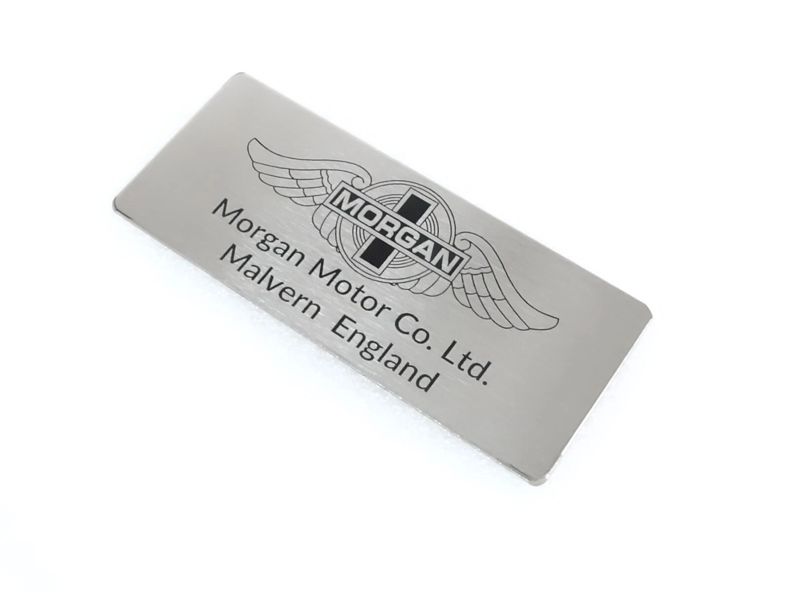 Classic Vintage Morgan Motor Car Black Sign Logo Badge Decal Metal #17A10
