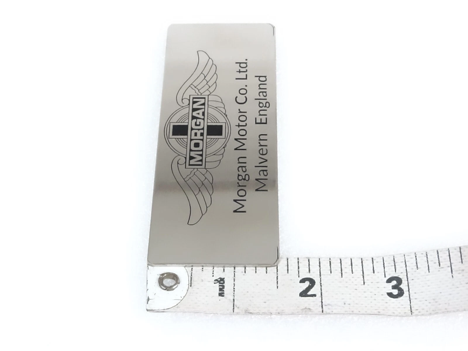 Classic Vintage Morgan Motor Car Black Sign Logo Badge Decal Metal #17A10