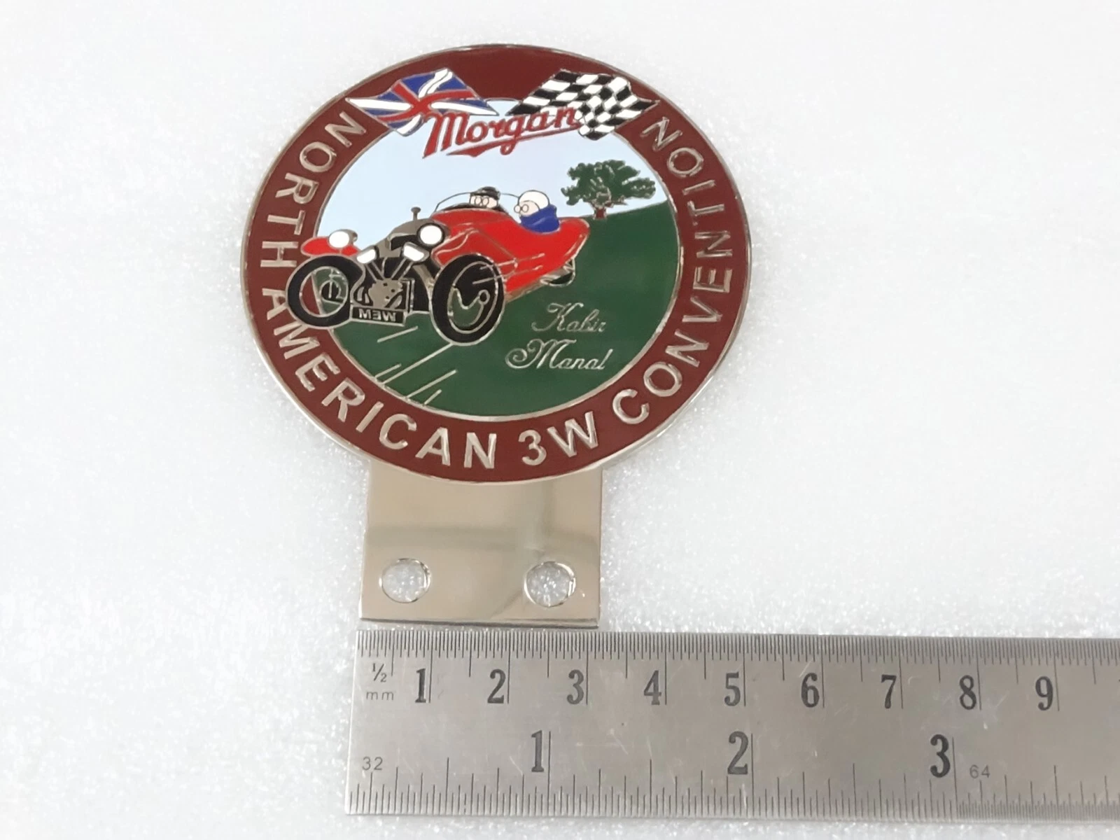 VINTAGE MORGAN CAR RADIATOR FRONT GRILL BADGE EMBLEM #V245-7