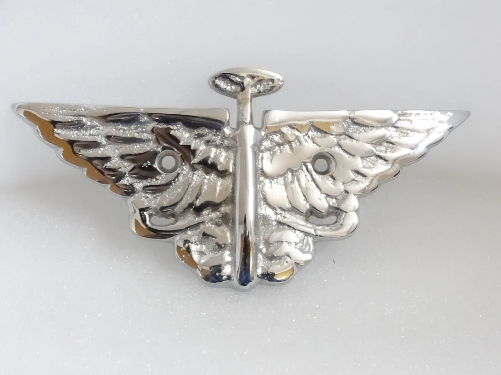 CHROME BONNET BADGE EMBLEM FITS TO VINTAGE AUSTIN CAR #V271-7