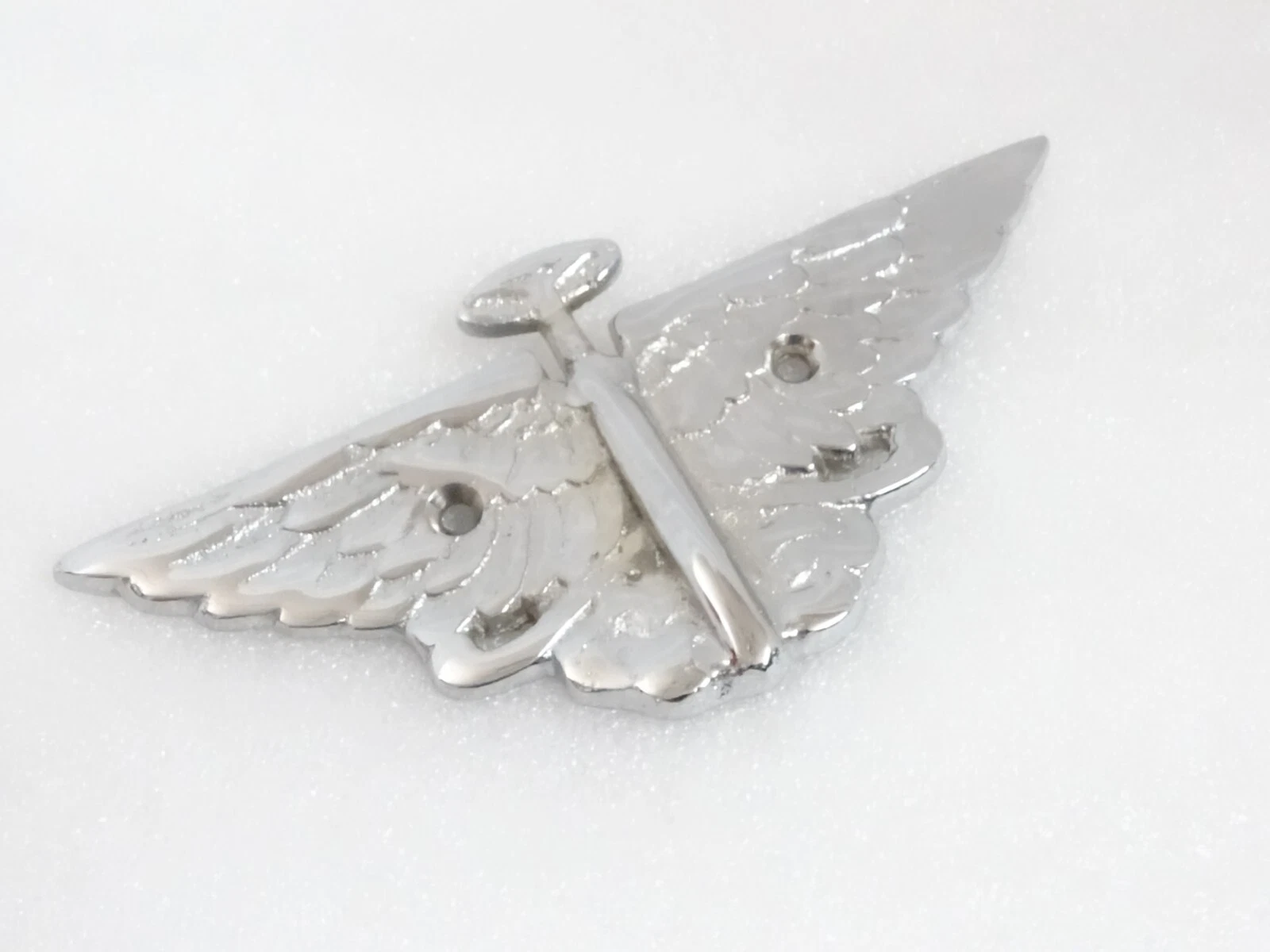CHROME BONNET BADGE EMBLEM FITS TO VINTAGE AUSTIN CAR #V271-7