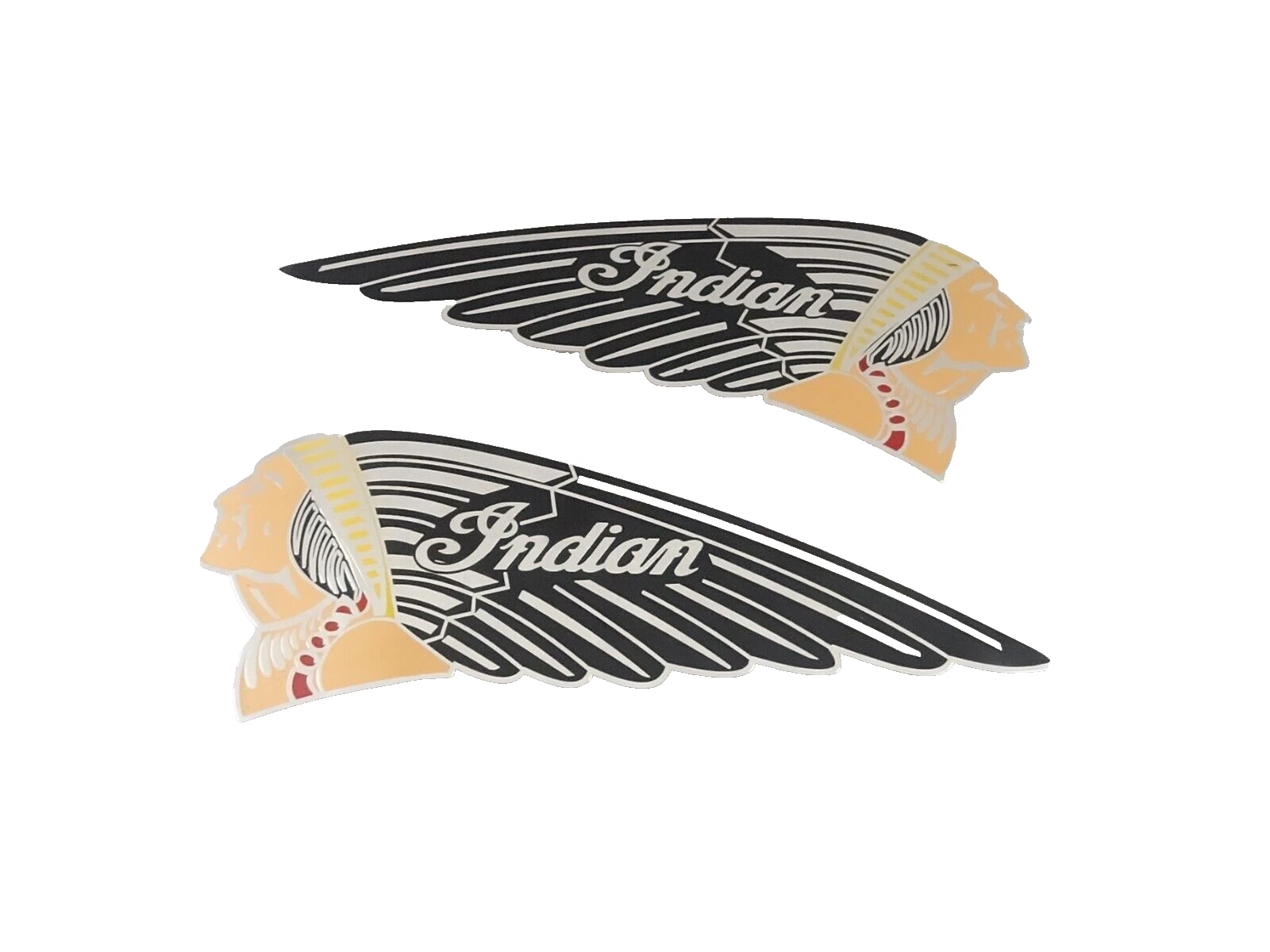 BRASS EMBLEMS BADGES FITS VINTAGE EARLY INDIAN SCOUT FUEL PETROL TANK IN BLACK