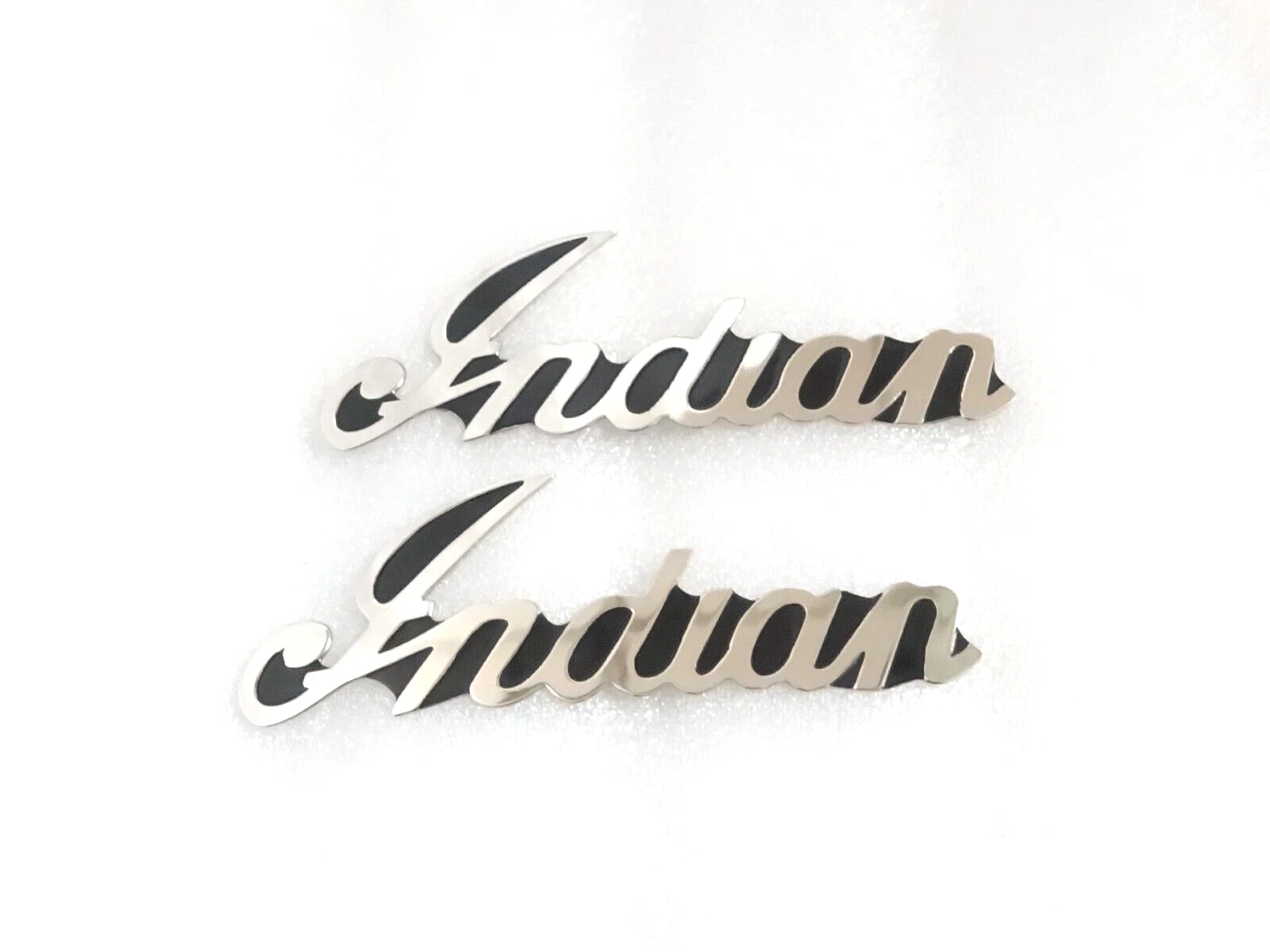 BADGES EMBLEM FOR INDIAN MOTORCYCLE PETROL/FUEL TANK IN BLACK (PAIR) #V365-8