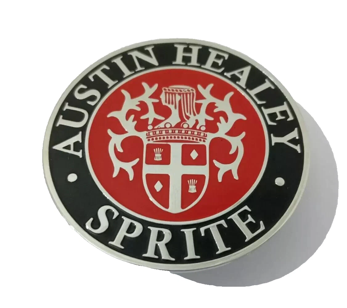 Bonnet Badge Decal Emblem Brass Made Vintage Austin Healey Bugeye Sprite #B582