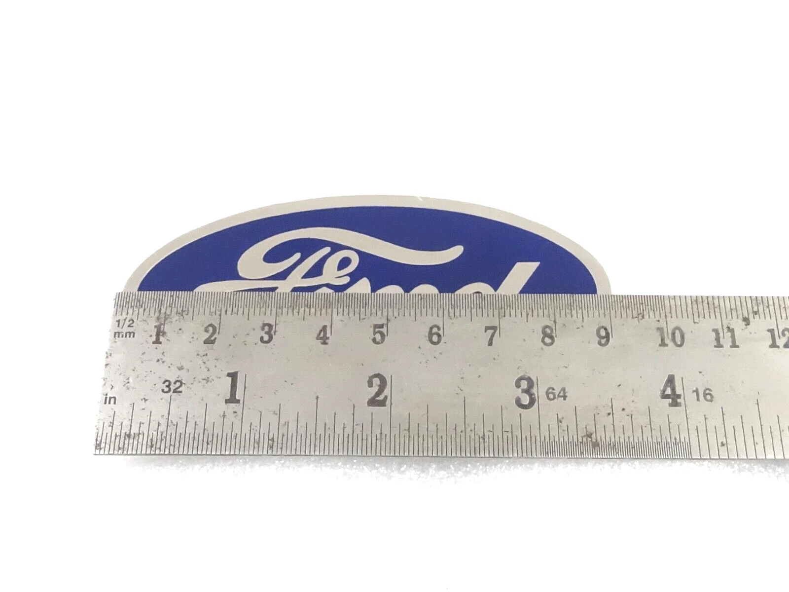 BADGE EMBLEM MONOGRAM FOR VINTAGE FORD CARS IN BLUE (METAL) #V371-8