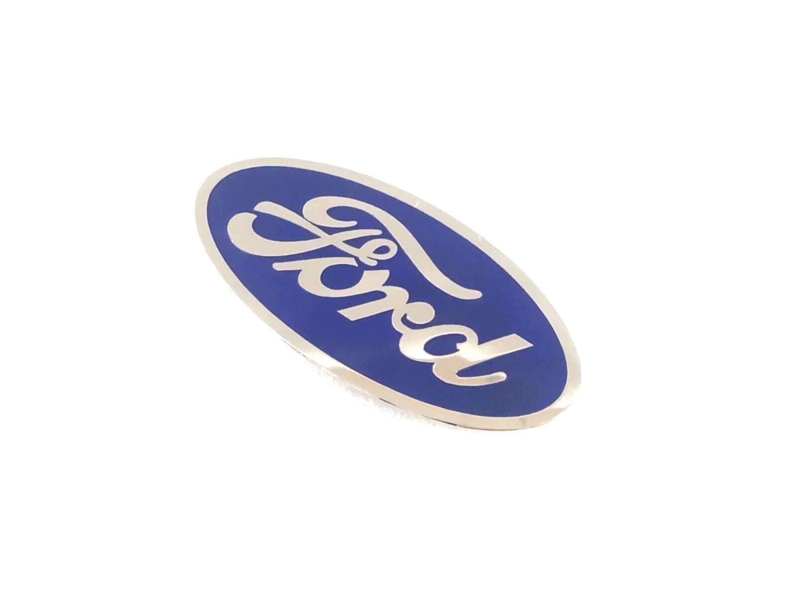 BADGE EMBLEM MONOGRAM FOR VINTAGE FORD CARS IN BLUE (METAL) #V371-8