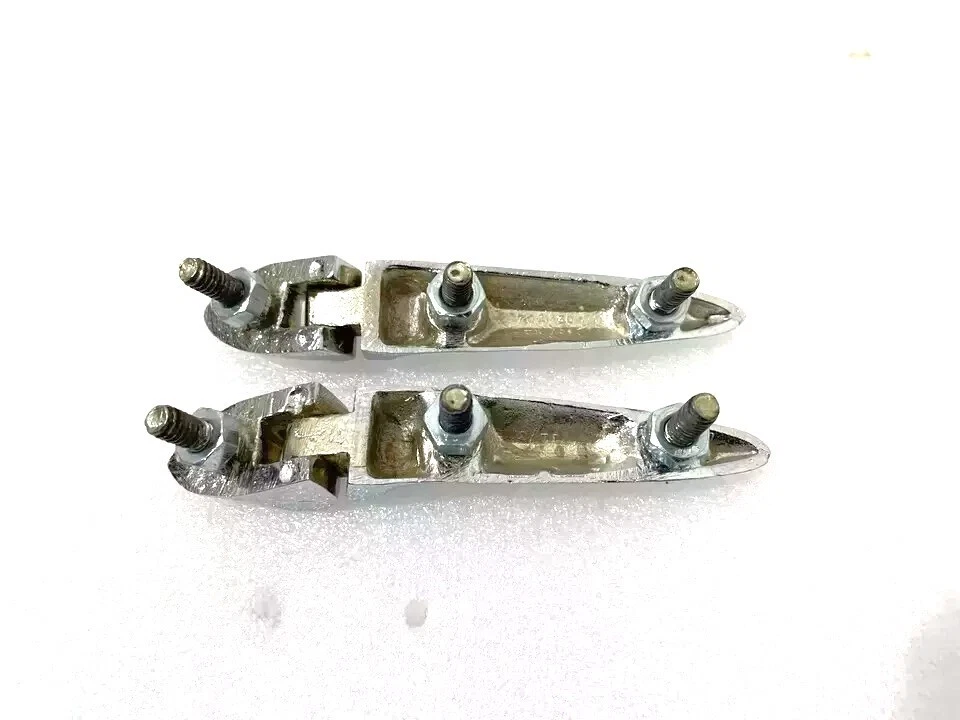 For Vintage Car Bonnet Hood Hinges Set Chrome Plated Pair 5" 2 Units #21-6