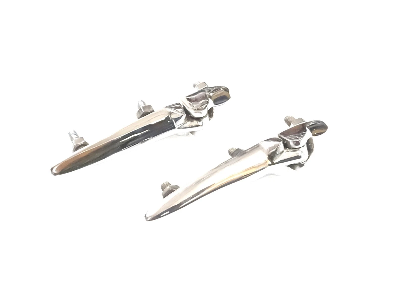 For Vintage Car Bonnet Hood Hinges Set Chrome Plated Pair 5" 2 Units #21-6