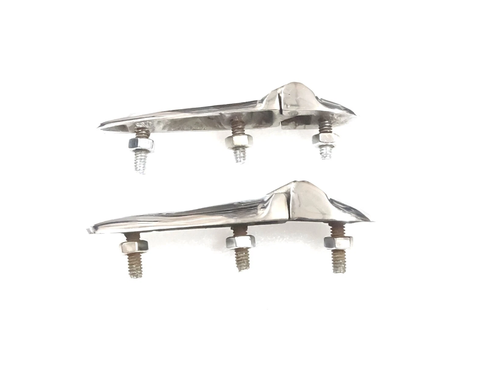 For Vintage Car Bonnet Hood Hinges Set Chrome Plated Pair 5" 2 Units #21-6