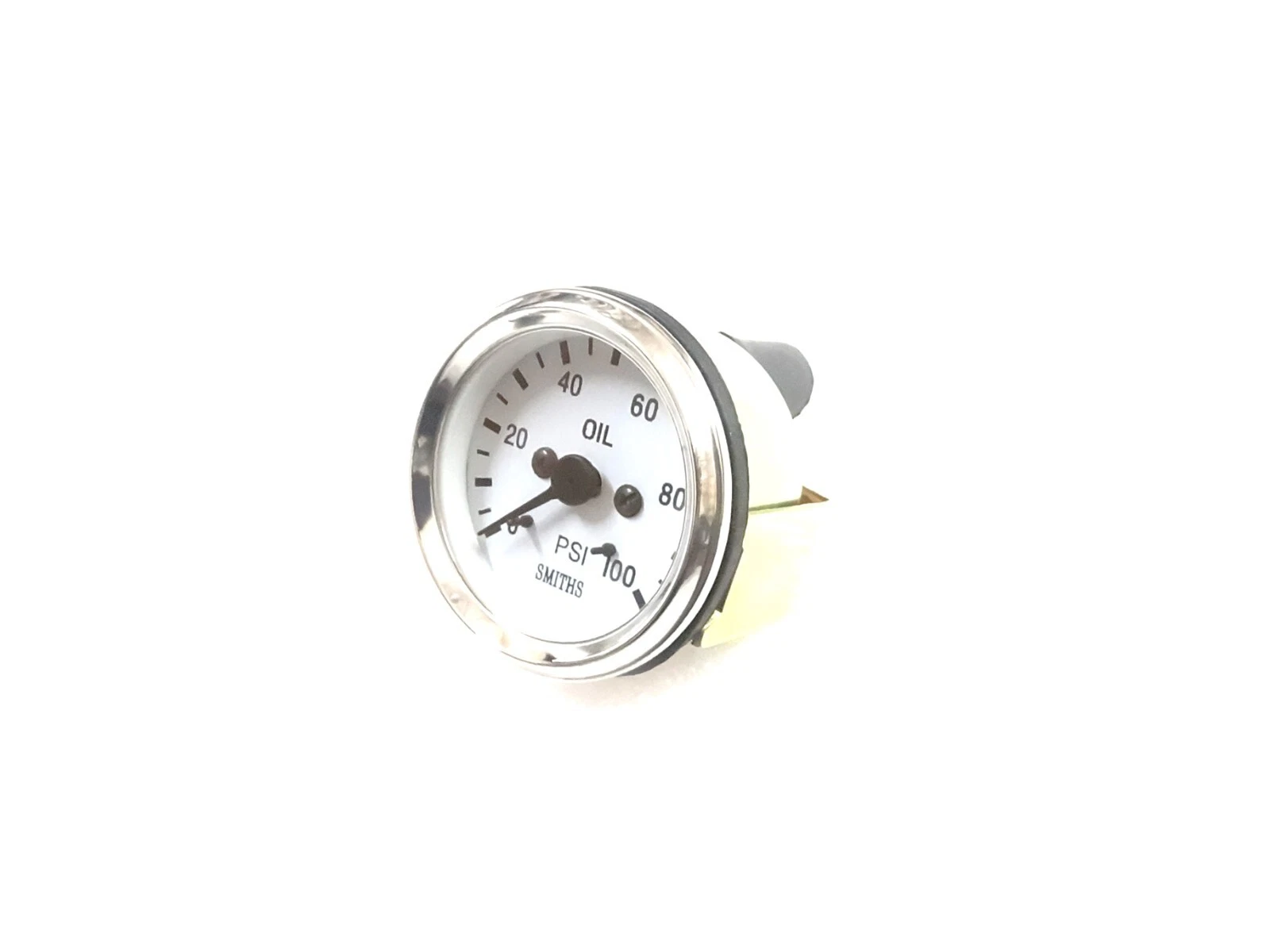 Smith White Oil Pressure Gauge 0-100 psi Chrome Bezel replica mechanical 52 mm #