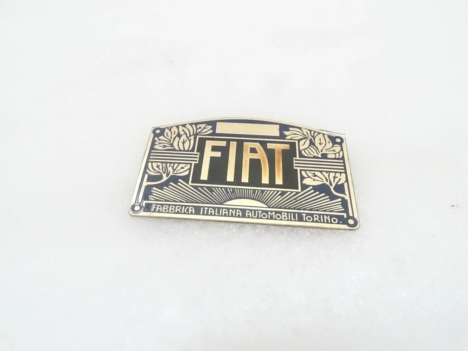 2 X Vintage Fiat Car Radiator Brass Badge/Logo/Emblem 1901 & Onwards