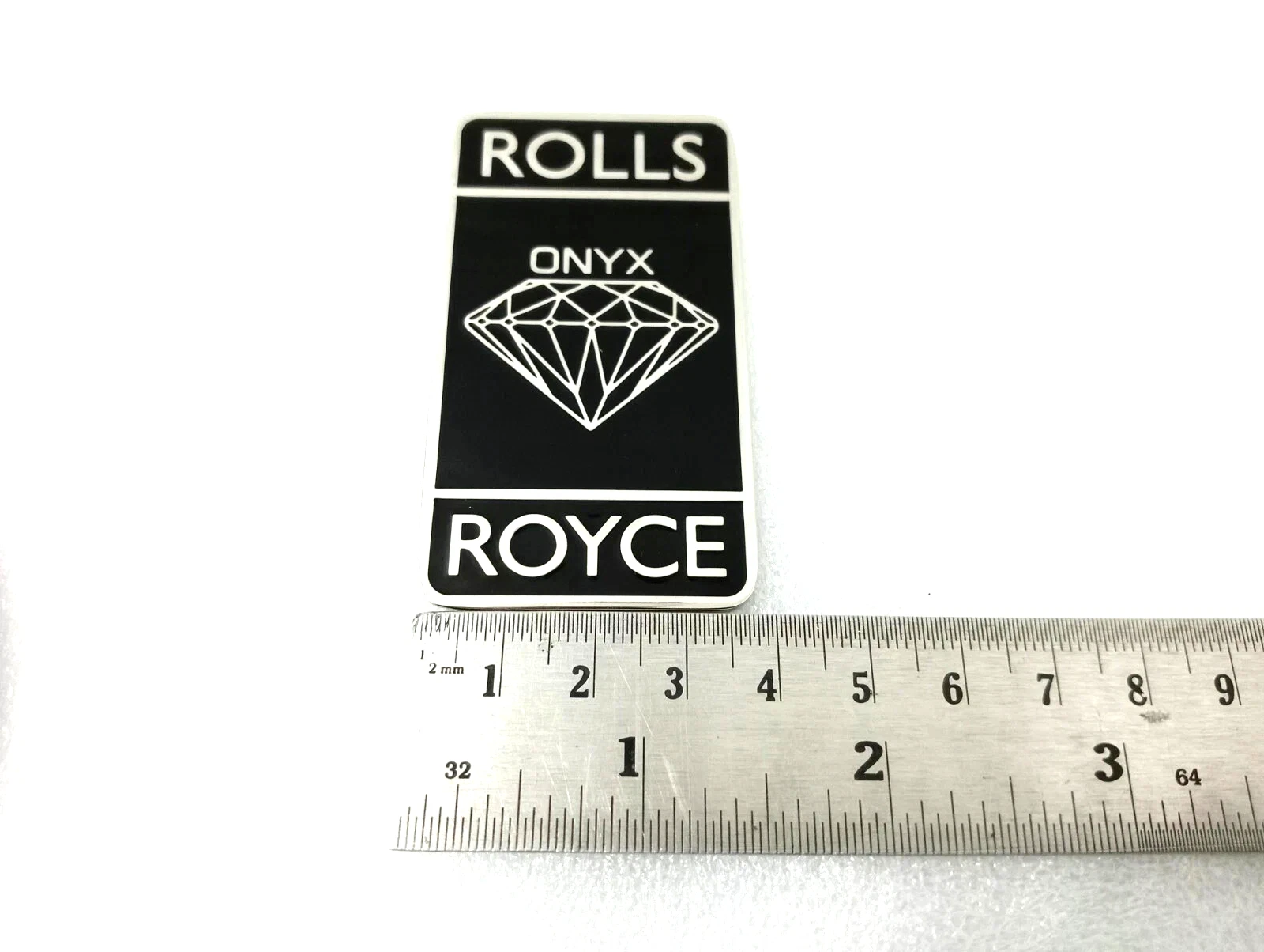 Radiator Brass Emblem Badge FITS Vintage Rolls Royce Diamond Style Silver Black