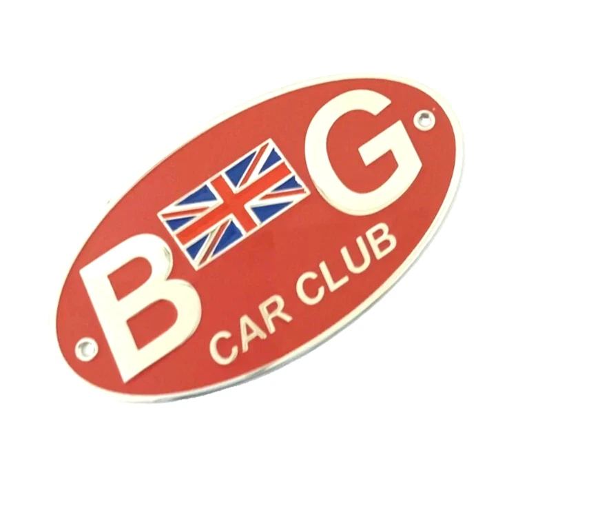 Front Hood Bonnet Badge (Metal) FITS Vintage Car "BG" British Guiana Flag