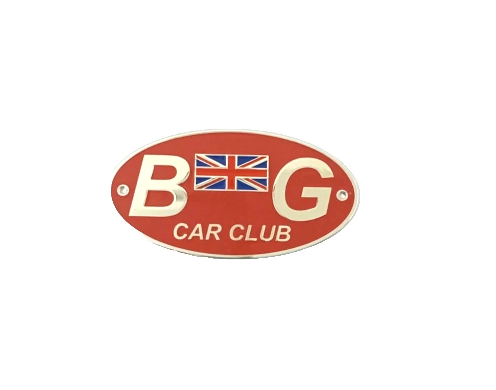 Front Hood Bonnet Badge (Metal) FITS Vintage Car "BG" British Guiana Flag