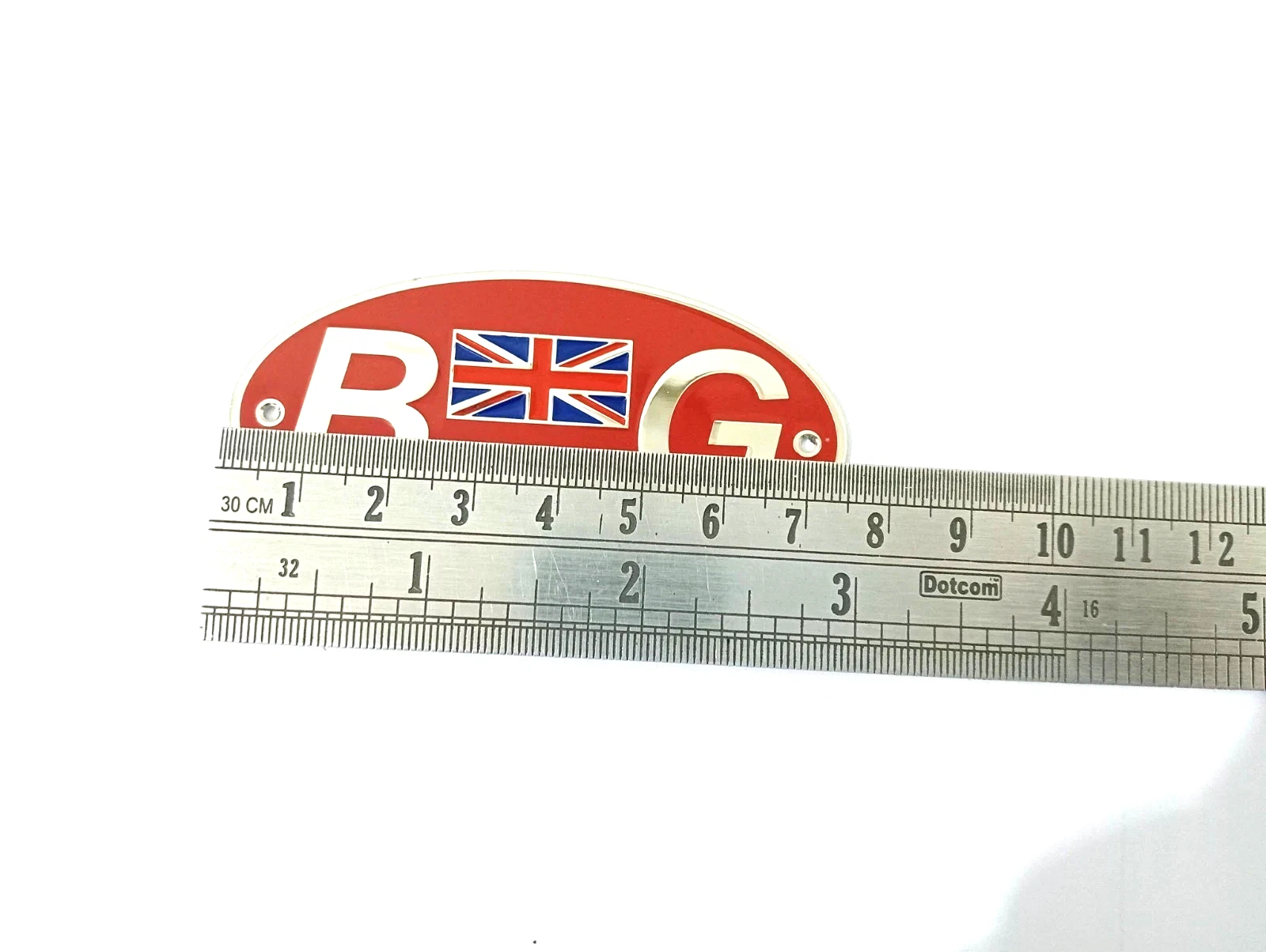 Front Hood Bonnet Badge (Metal) FITS Vintage Car "BG" British Guiana Flag