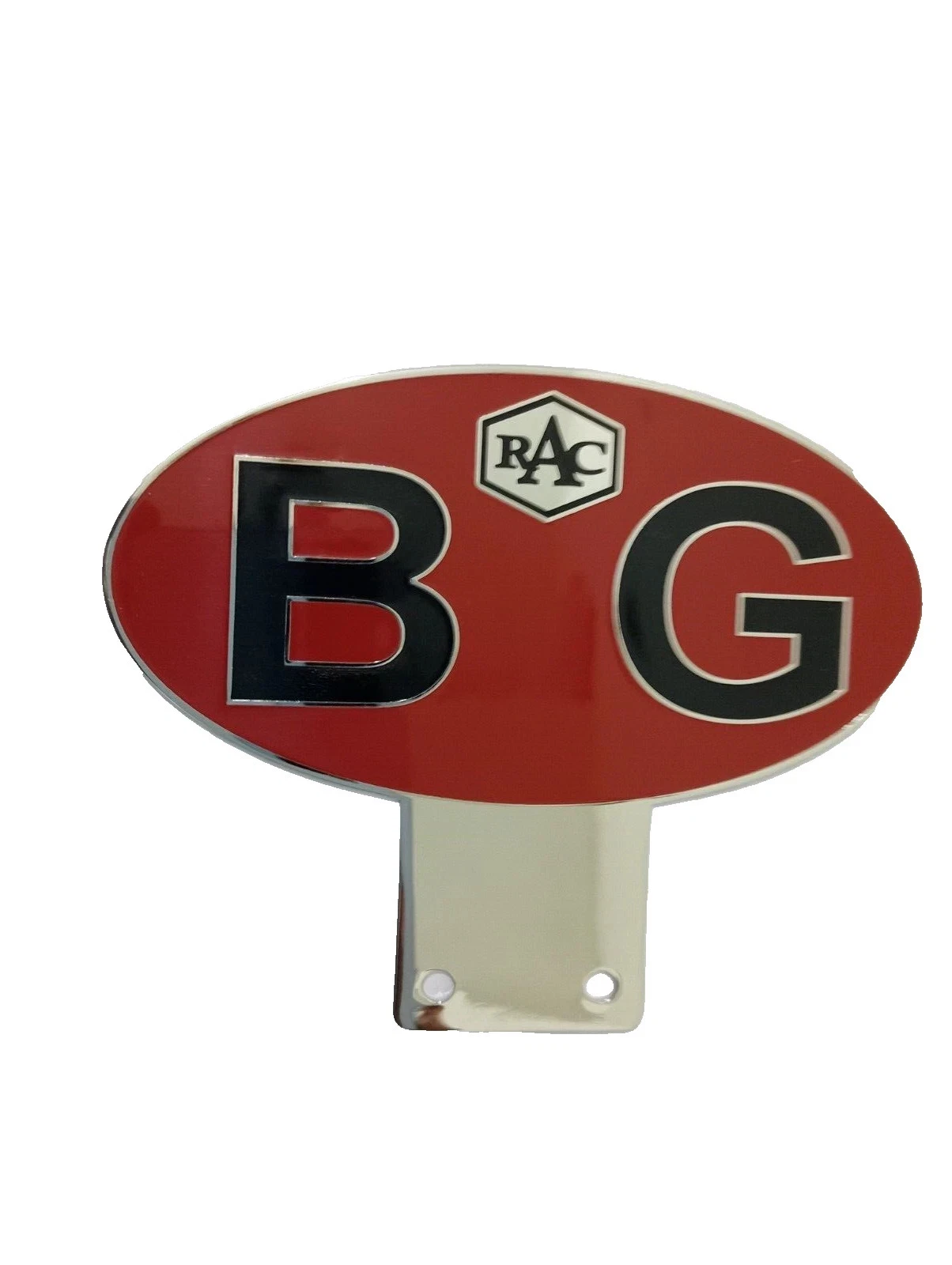 Front Grill Decal Badge (Metal) FITS Vintage Car "B G" British Guiana