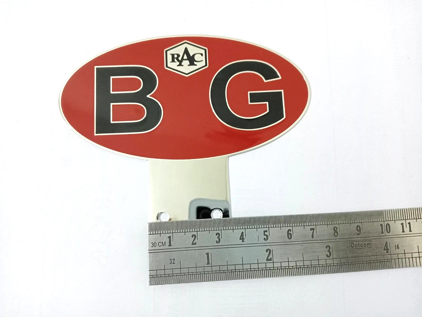 Front Grill Decal Badge (Metal) FITS Vintage Car "B G" British Guiana
