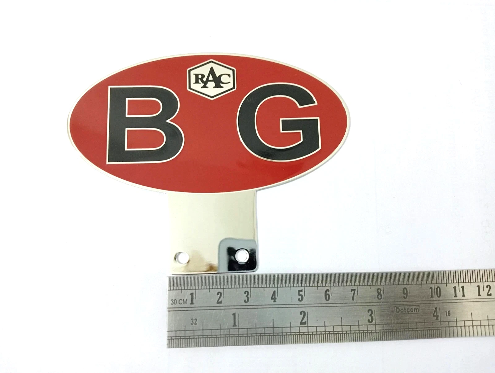 Front Grill Decal Badge (Metal) FITS Vintage Car "B G" British Guiana