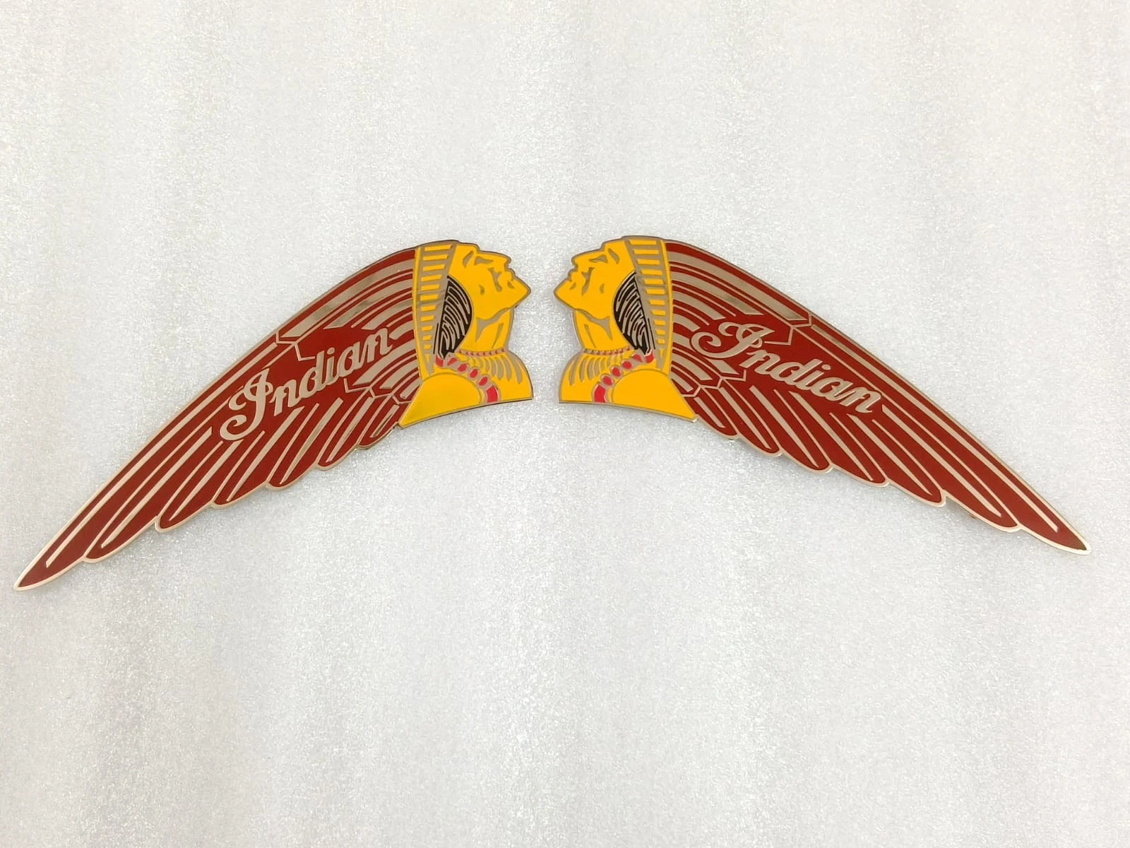 2X Fuel Tank Emblem Badge Set Metal Chrome FITS Indian Chief Scout Motorcycle