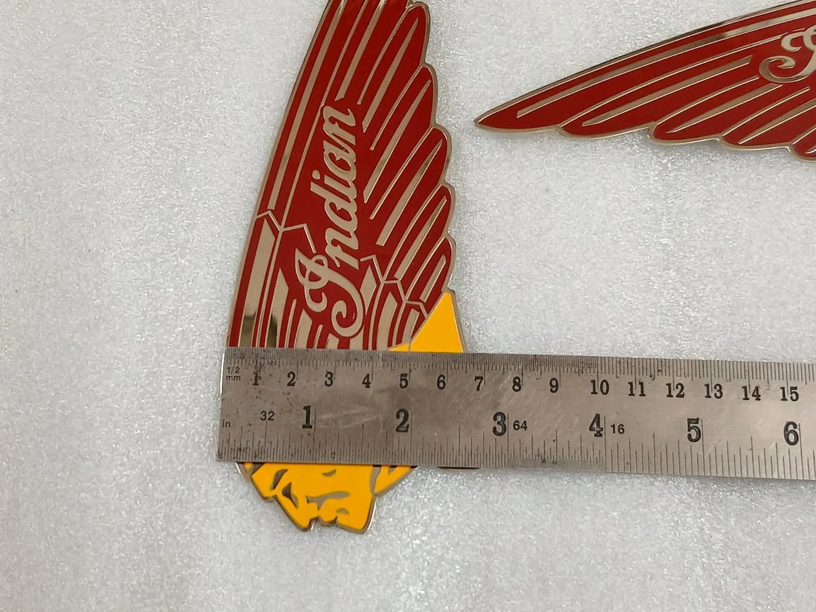 2X Fuel Tank Emblem Badge Set Metal Chrome FITS Indian Chief Scout Motorcycle