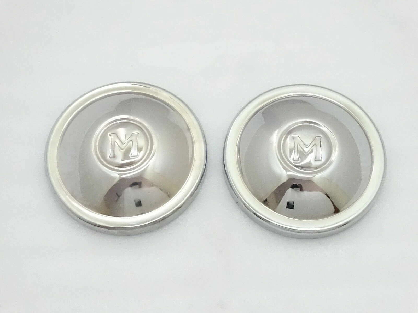 Vintage Morris Minor Front/Rear Wheel Hub Chromed 2x Covers/Caps