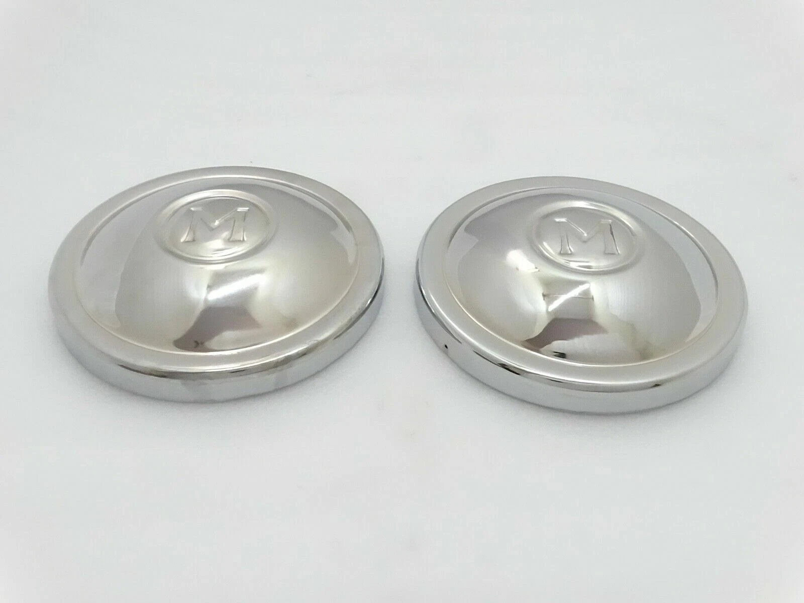 Vintage Morris Minor Front/Rear Wheel Hub Chromed 2x Covers/Caps