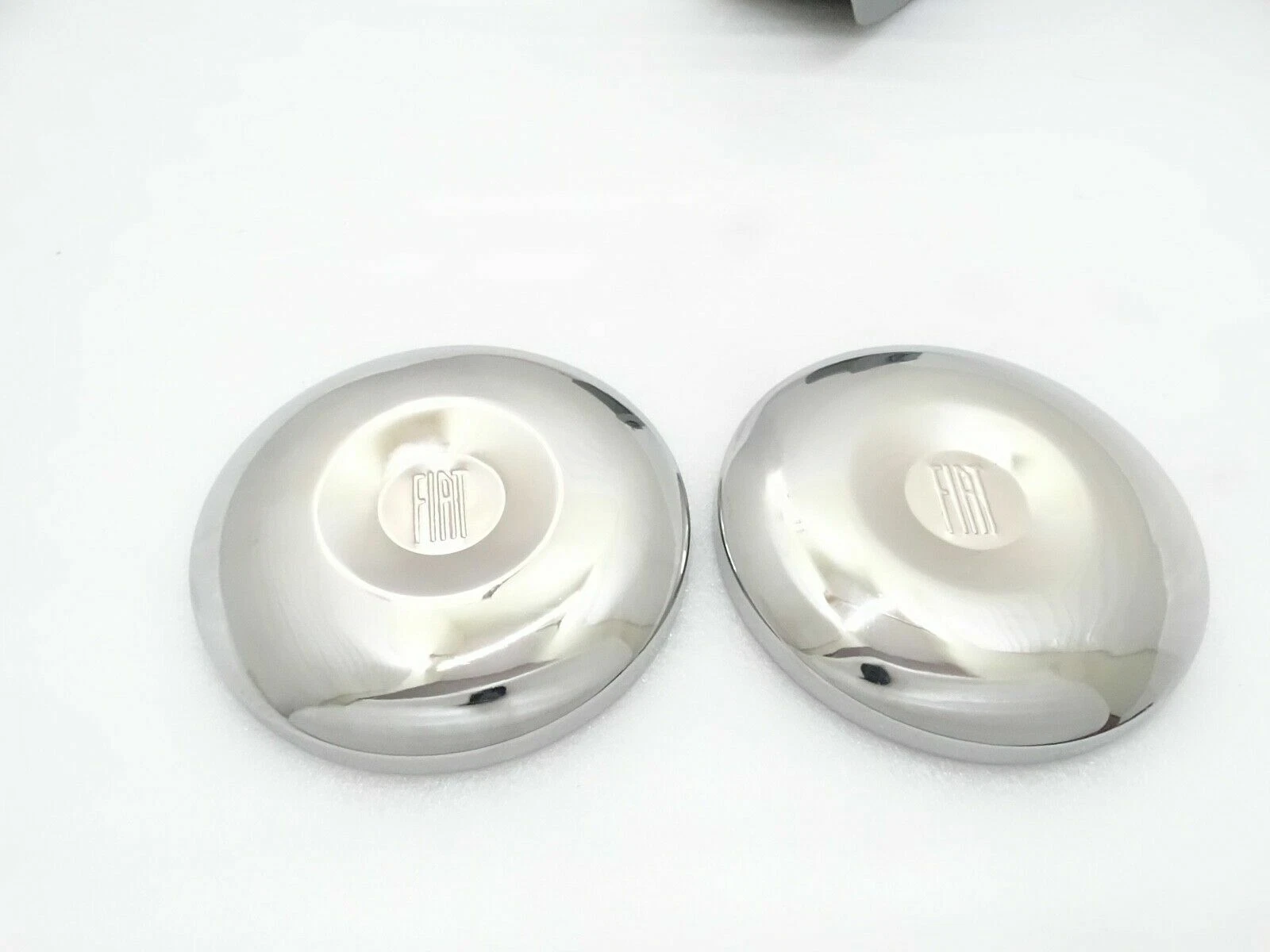 Vintage Fiat Car 9" Center Wheel Hub Caps/Cover Chromed Steel x2 Caps