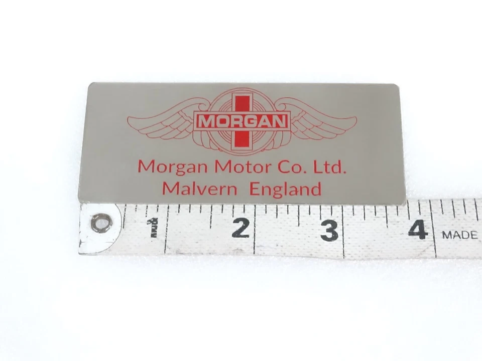 Red Plaque/ Sign/ Logo Badge Plate Made Of Metal Fits Morgan Motor Car #17A11