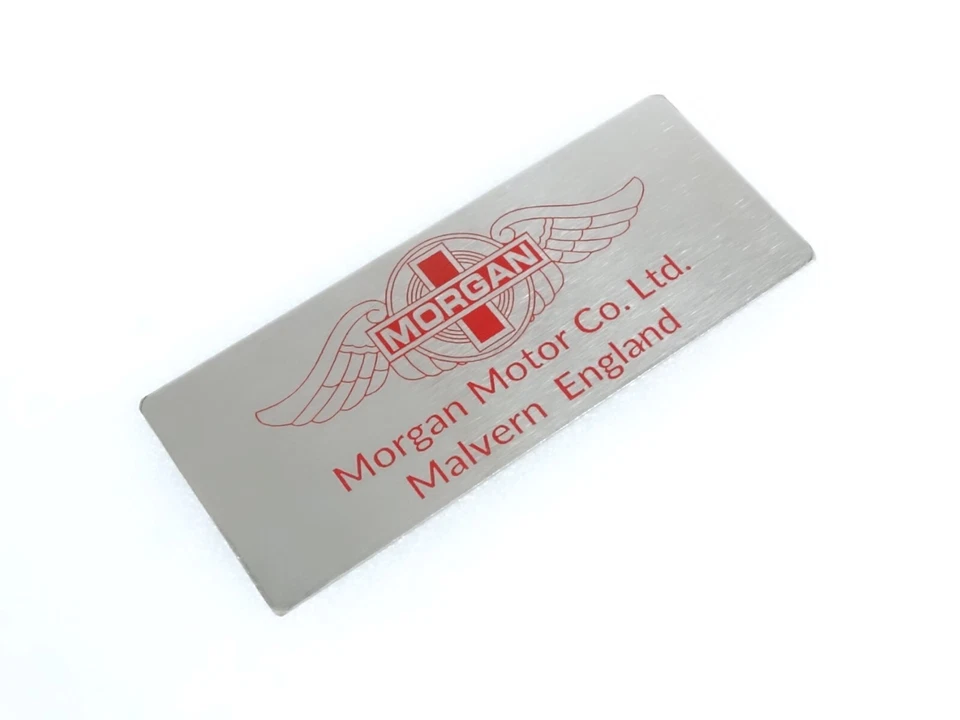 Red Plaque/ Sign/ Logo Badge Plate Made Of Metal Fits Morgan Motor Car #17A11