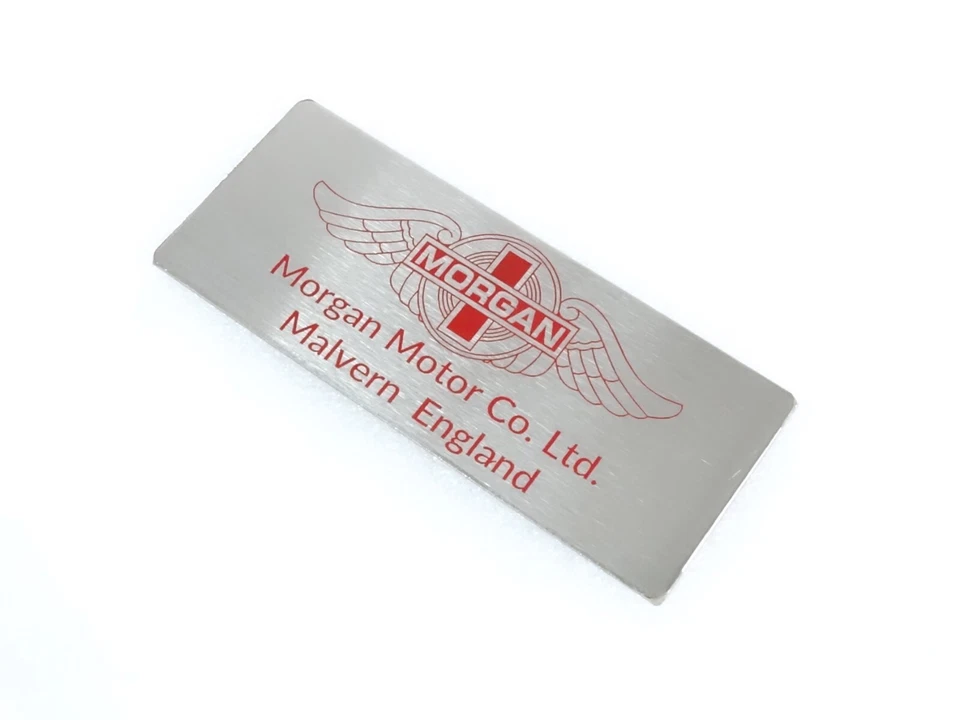 Red Plaque/ Sign/ Logo Badge Plate Made Of Metal Fits Morgan Motor Car #17A11