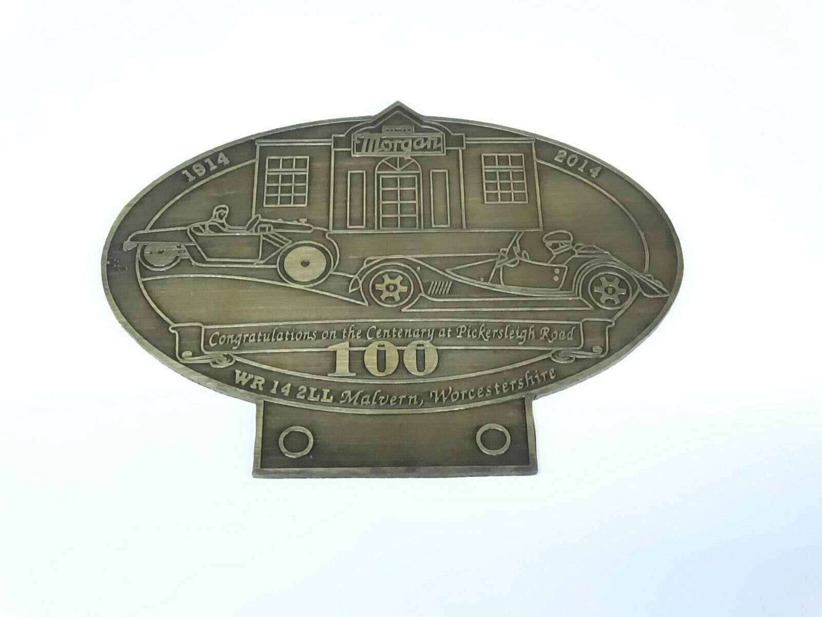 Vintage Car Morgan Brass Antique Finish Badge Decal Emblem #U3507
