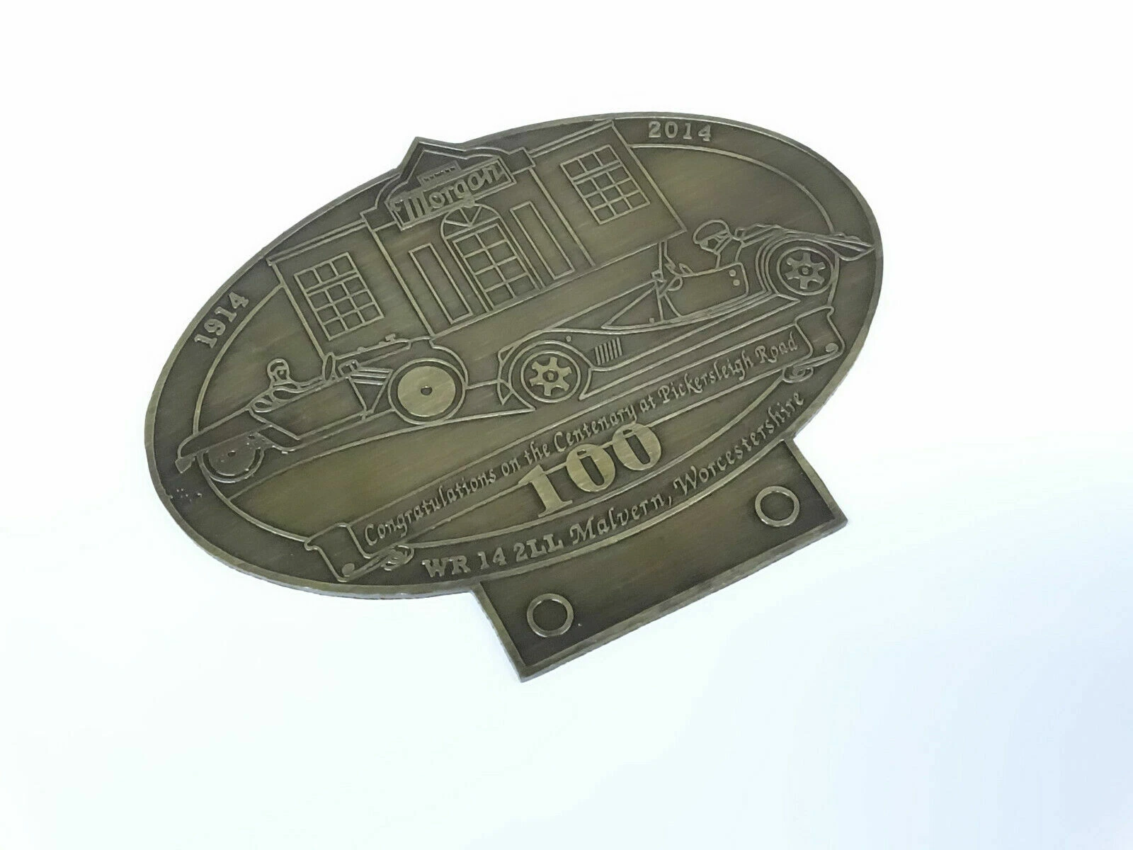 Vintage Car Morgan Brass Antique Finish Badge Decal Emblem #U3507