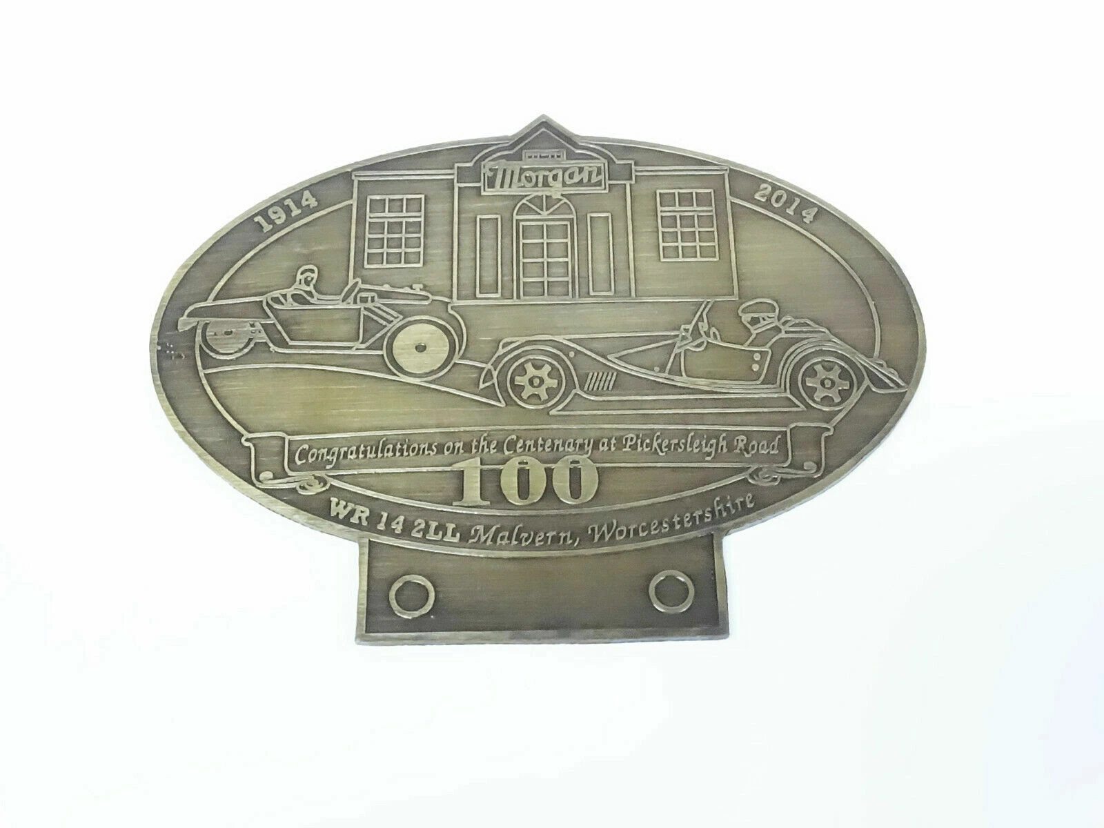 Vintage Car Morgan Brass Antique Finish Badge Decal Emblem #U3507