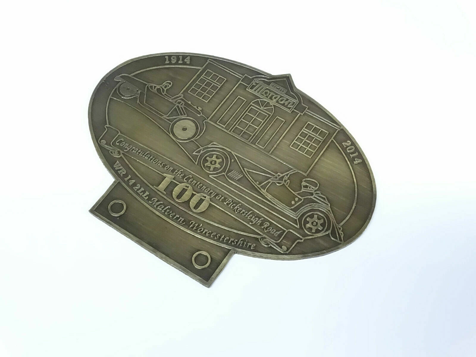 Vintage Car Morgan Brass Antique Finish Badge Decal Emblem #U3507