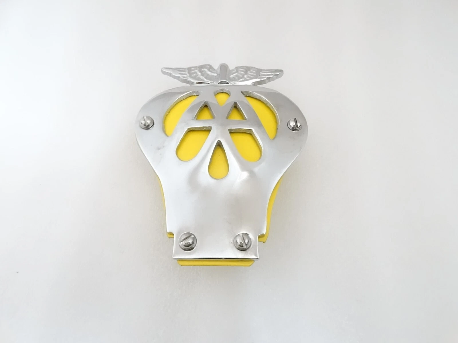 Vintage AA Badge Automobile Association Classic Car Badge Yellow Large Size#V109