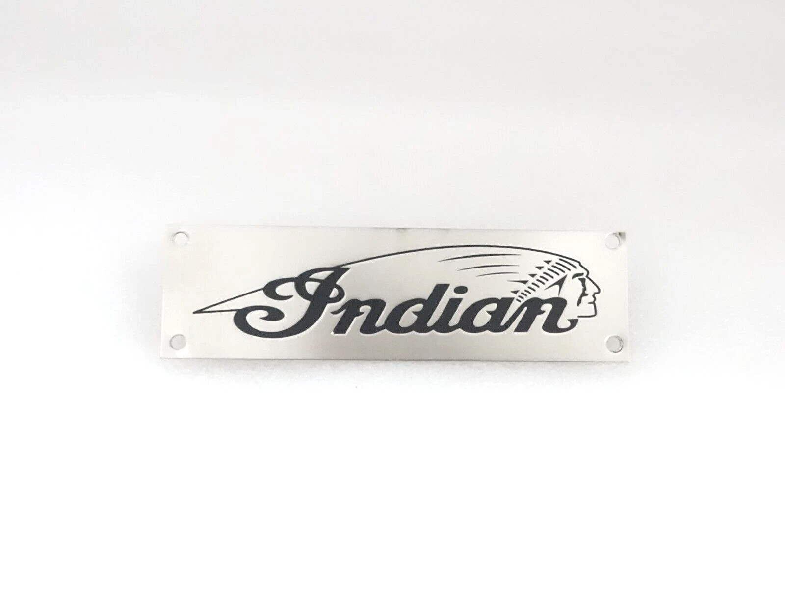BRASS MADE CHROMED BADGE MONOGRAM EMBLEM FOR VINTAGE INDIAN MOTORCYCLE #V342-8