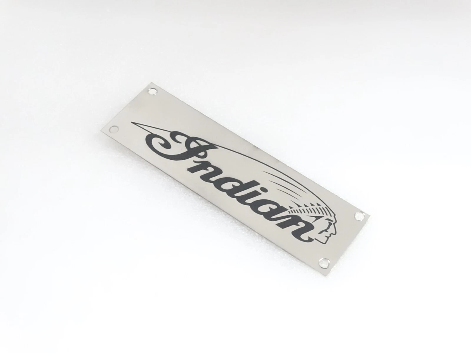 BRASS MADE CHROMED BADGE MONOGRAM EMBLEM FOR VINTAGE INDIAN MOTORCYCLE #V342-8