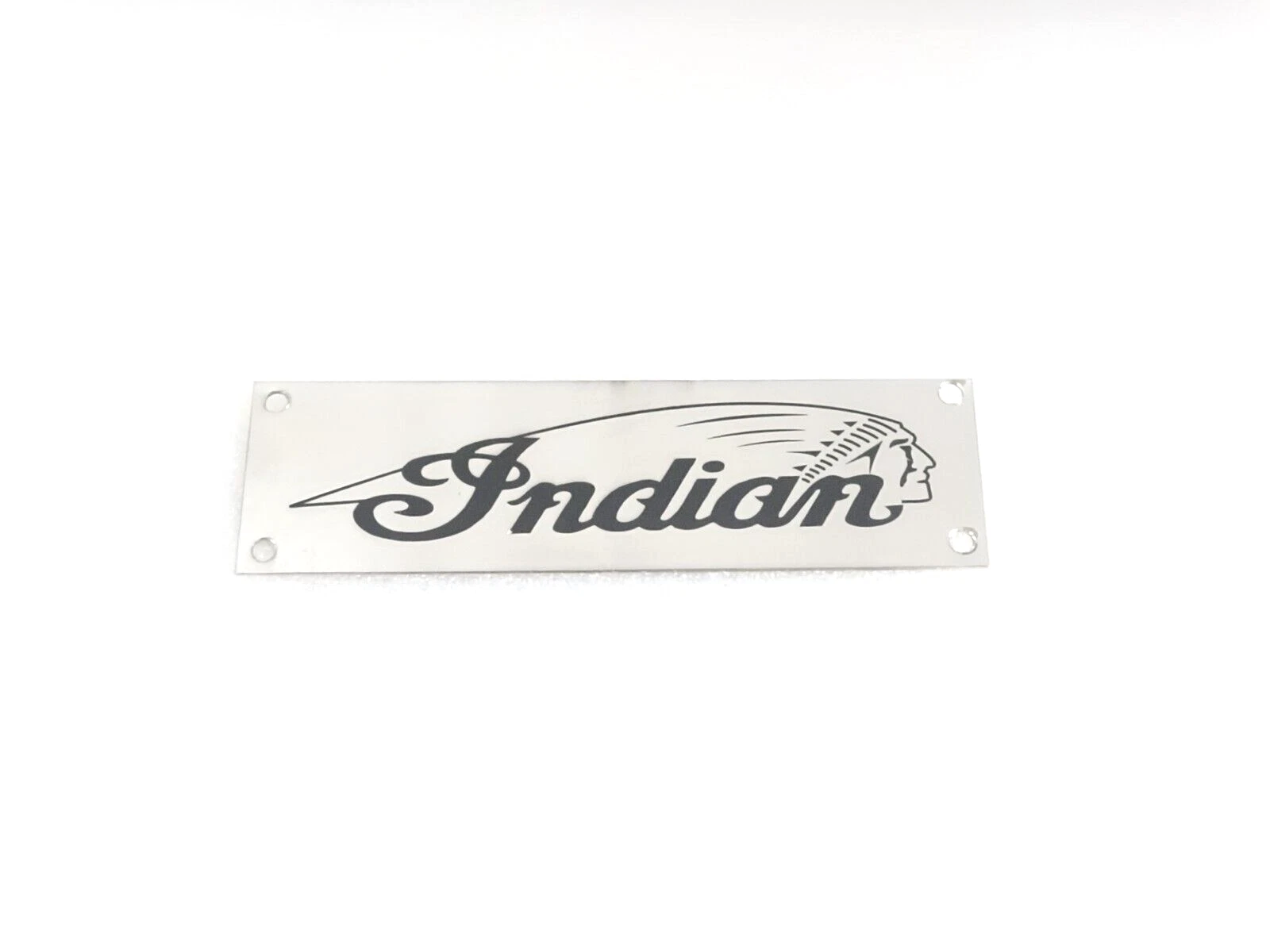 BRASS MADE CHROMED BADGE MONOGRAM EMBLEM FOR VINTAGE INDIAN MOTORCYCLE #V342-8