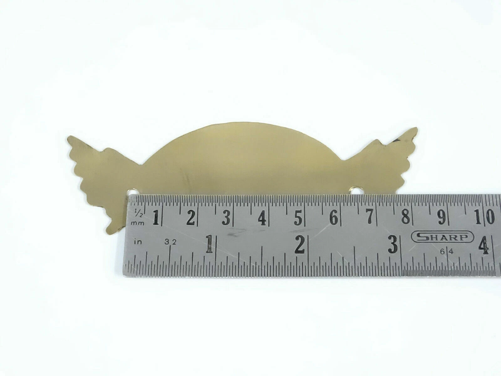 2 X Vintage Car Morgan Flying Bonnet Hood Brass Badge / Emblem Golden Mehroon