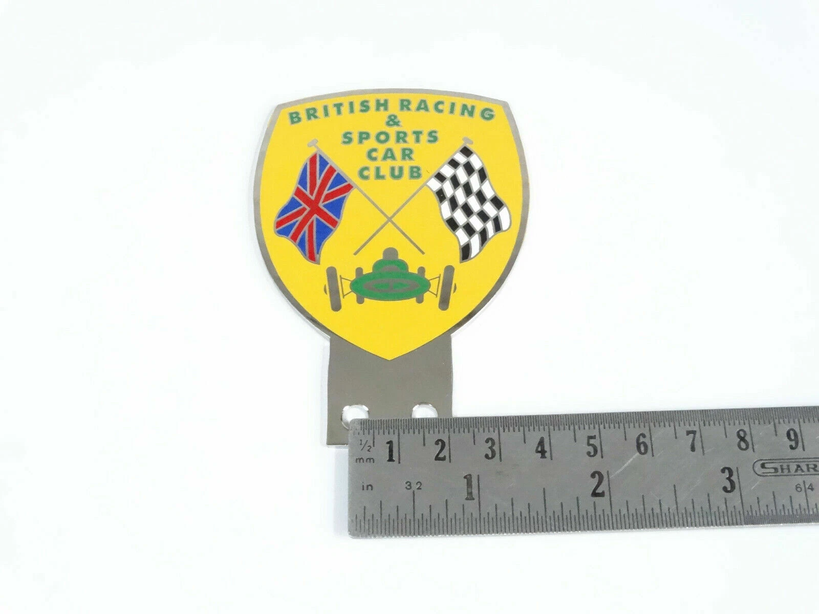 Vintage Car British Racing & Sports Car Club Badge / Front Grill Decal Brass