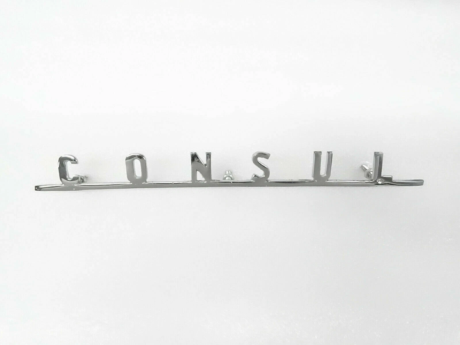 Vintage Car Ford "Consul" Chrome Badge Decal Emblem