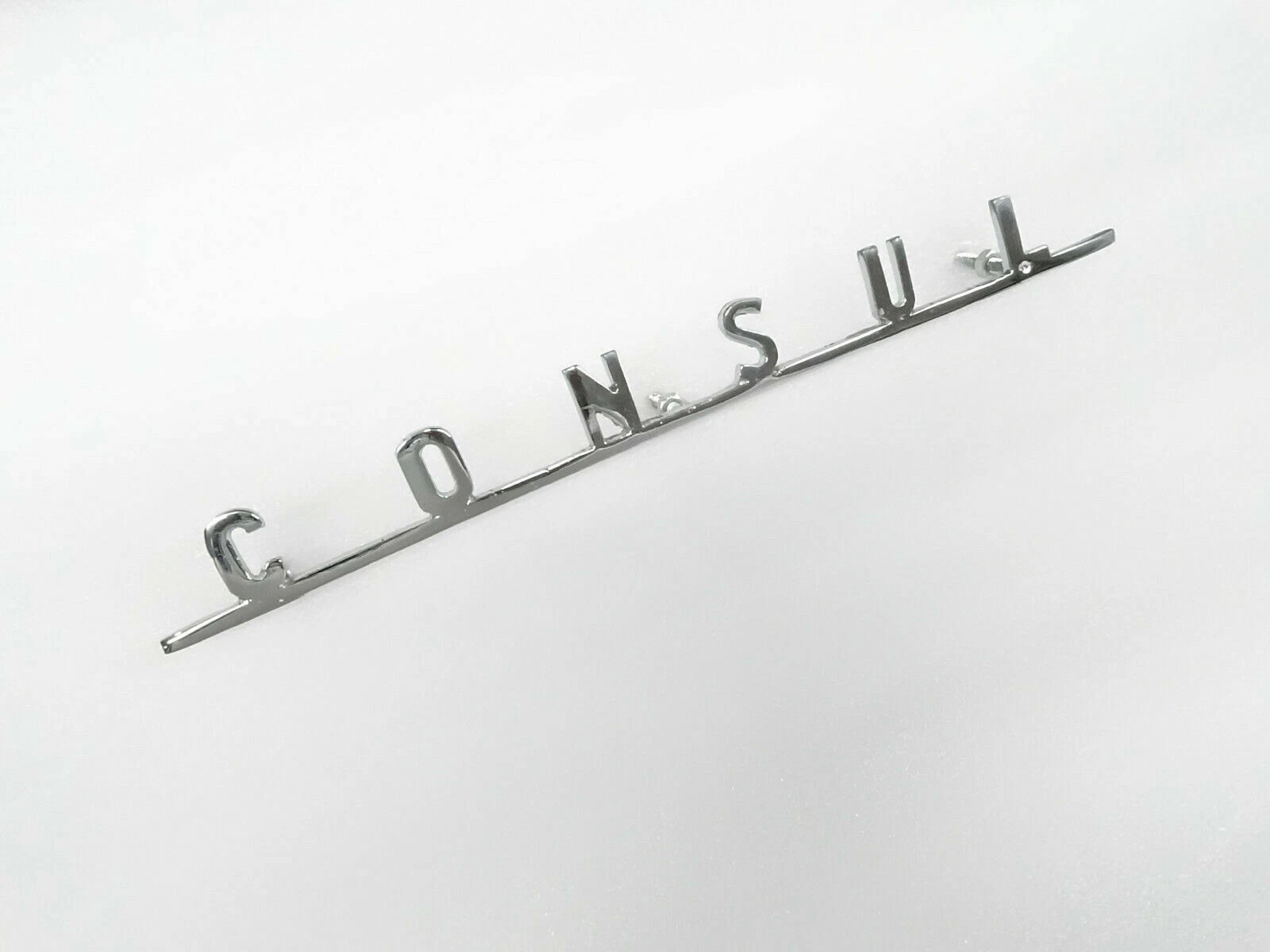 Vintage Car Ford "Consul" Chrome Badge Decal Emblem