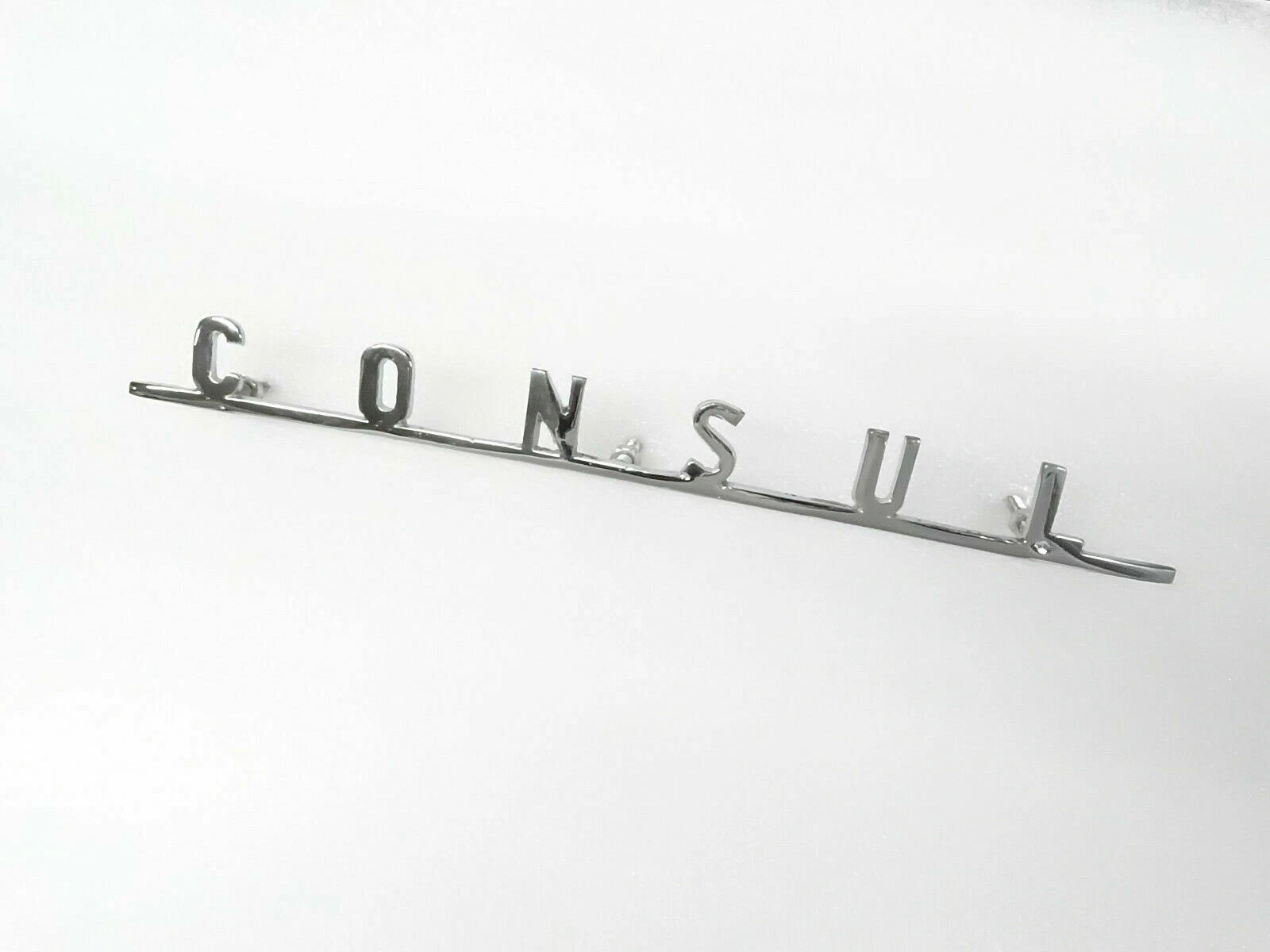 Vintage Car Ford "Consul" Chrome Badge Decal Emblem