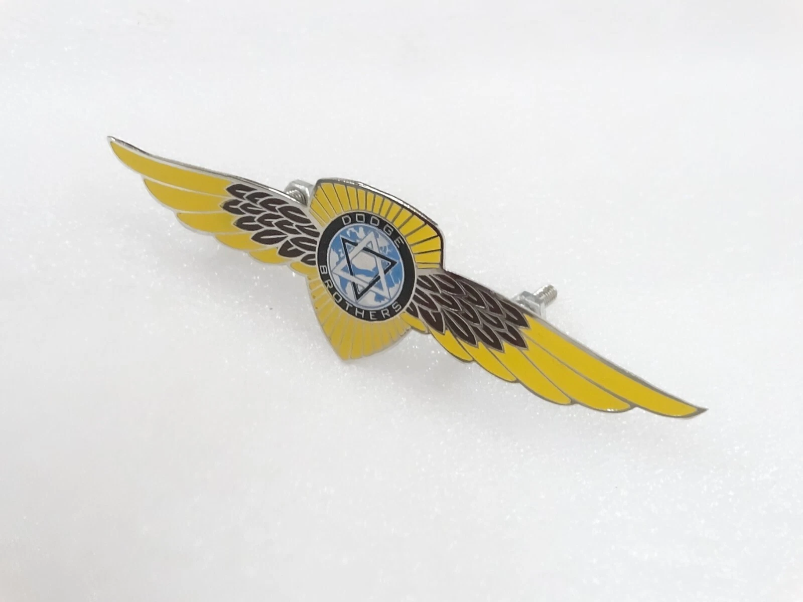 VINTAGE DODGE BROTHERS FRONT GRILL RADIATOR WINGED BADGE EMBLEM #V246-7