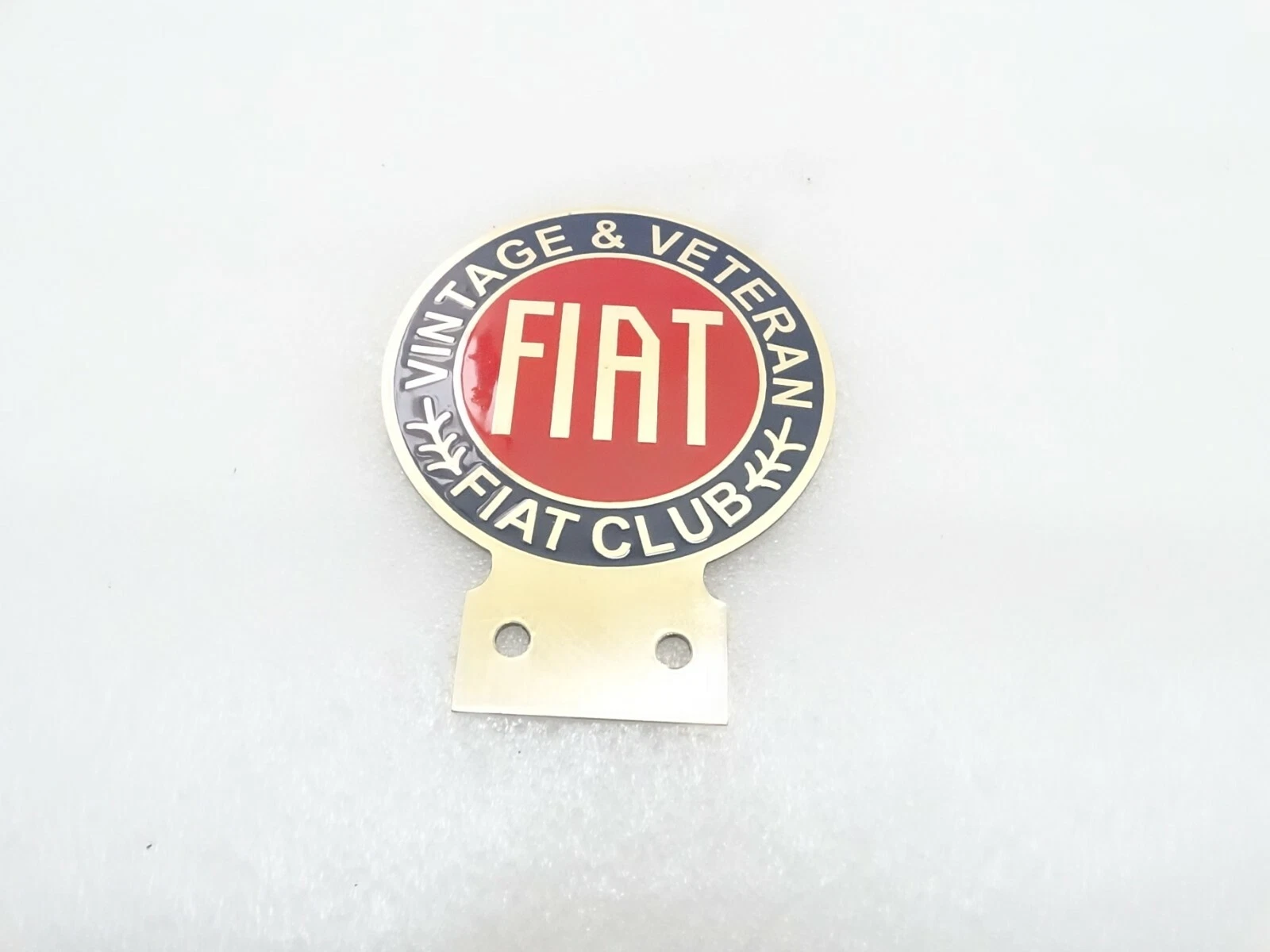 Vintage Fiat Car Club Brass Badge/Logo/Emblem